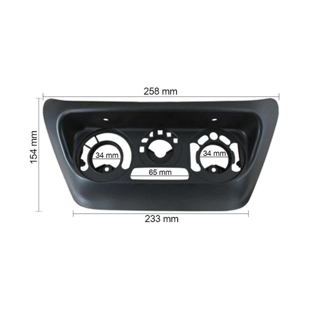 Auto Radio Blende 7-Zoll-Doppel-DIN-Radio-Panel 2006 Für Lancer IX Aftermarkets Stereo-Dash-Kit DVD-Rahmen + Mittlere AC-Bedienblende(Black)