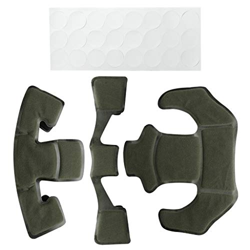 Yzpacc Tactical Helmet Pads, Universal Replacement Ex Helmet Internal Memory Foam Pad Protective Mat For Ach Mich Team Wendy Fma Exf Helmet (Black) #TOP4