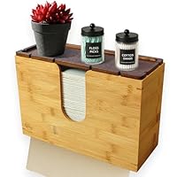 Algopix Similar Product 3 - eBun Bamboo Paper Towel Holder for