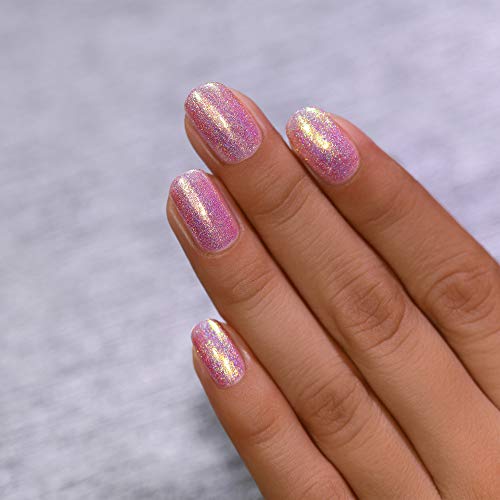 Image of ILNP Opal Sunset - Opalescent Pink Holographic Jelly Nail Polish