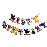 Happy Birthday Party Banner for Mickey Cute Mouse for Kids Baby Boys Shower Party Decorations Party