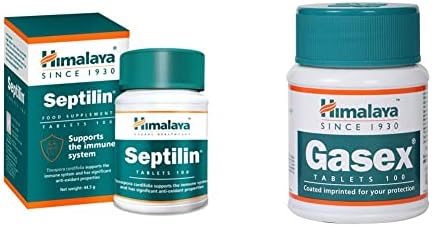 Himalaya Septilin Tablets - 60 Tablets and Himalaya Gasex 100 Tablets