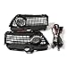 LESANGBAIHUODIAN Fit dla VW MK3 Golf Jetta 1992-1998 Przedni zderzak Grille 6000K Biały LED DRL Driving Fog Light Accessories (Color : Black)