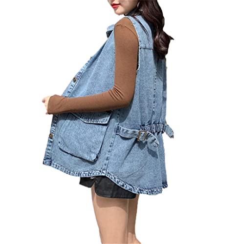 Gilet en jean avec ceinture élastique fini l'inconfort des vestes