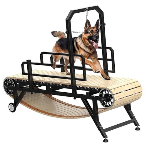 Dog Treadmill for Large/Medium Dogs,Dog Slatmill with Brake,Dog Slatmill for Healthy & Fit Dog Life, Dog Treadmill for Indoor & Outdoor,Treadmill for Dogs up to 330 lbs(Medium)