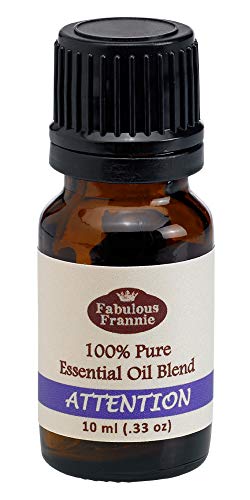 Fabulous Frannie Attention Essential Oil Blend 100% Pure, Undiluted Essential Oil Blend of Cedarwood, Lavender, Orange and Vetiver Essential Oils 10ml