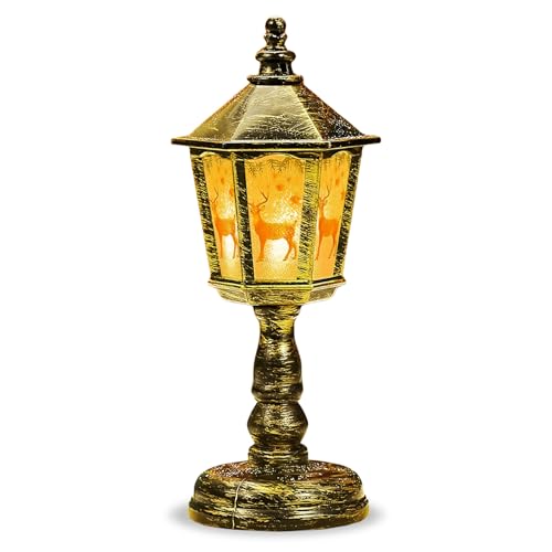 Lanterne Boule à Neige de Noël LED Vintage - Décoration Avec Renne - Lanterne à Neige Pour le Jardin