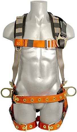 Roof Construction Fall Protection Heavy Duty Full Body Industrial Safety Harness Size M-XXL ANSI OSHA H-TB205K