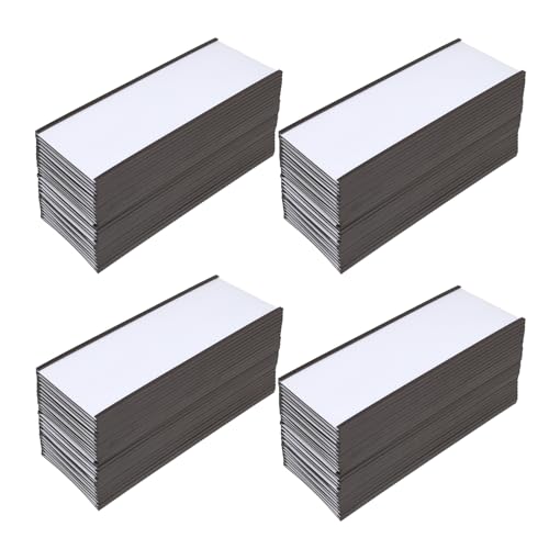 Eeoyu C Channel Magnetic Labels Holders, 100 Pack 3''x8'' for Metal Racks