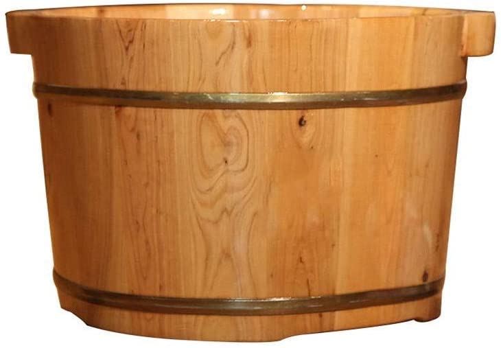 Tina de remojo para pies de madera natural Katzowen
