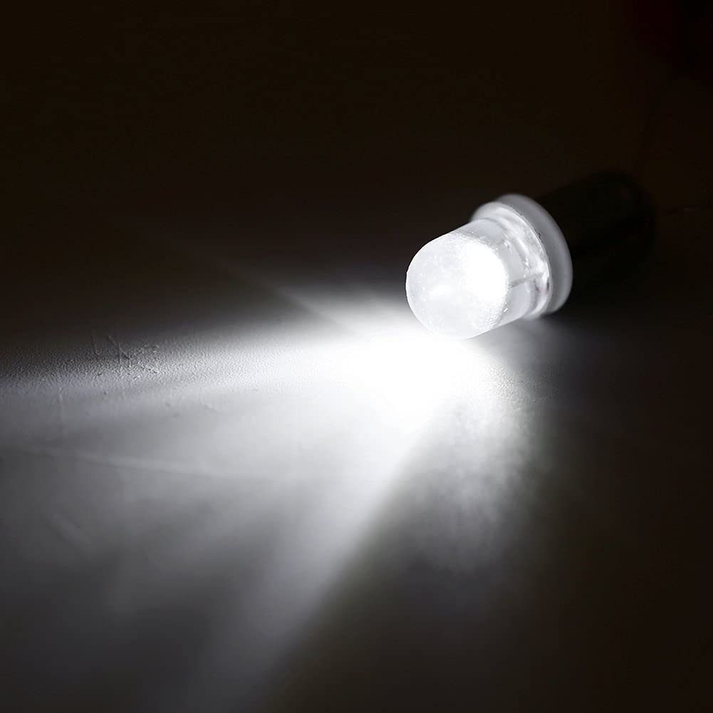 Qiilu 12V x 0.02A 20lm BA9S 8000K Cruscotto Lampadina Auto LED Bianco Cruscotto Lampadina