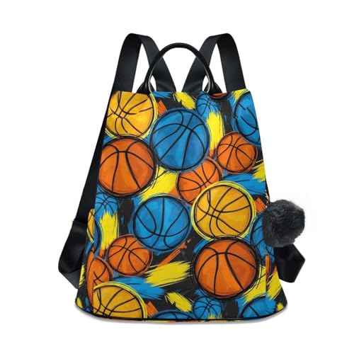 Sac à dos basket-ball femme anti-pickpocket avec multiples poches