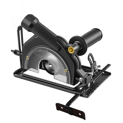 WMFASBAG Convertidor de amoladora angular manual a cortador Soporte de posicionamiento modificado 0-40 mm de profundidad Base de soporte de sierra circular eléctrica ajustable 0-45 ° Estable