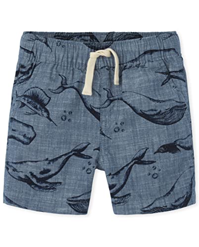 Image of The Children's Place Baby and Toddler Boys Print Pull on Jogger Shorts