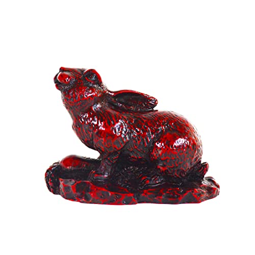 Estatua de conejo fengshui signo zodiacal de resina