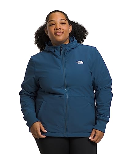 THE NORTH FACE Women's Shelbe Raschel Fleece Hooded Jacket, Shady Blue, 2X
