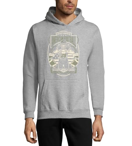 Sweat à capuche American Football sport unisexe gris sweat-shirt coton chaud hiver