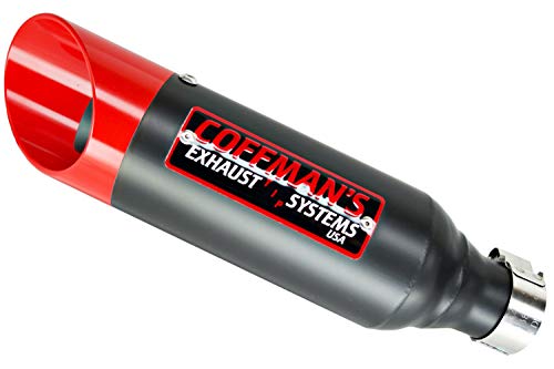 Coffman's Shorty Slip On Exhaust Muffler For Kawasaki Ninja 250 (2008-2012) Sportbike With Black Tip #TOP6