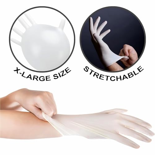 Image of SAFEGUARD Latex Powder Free Gloves, X-Large, 100 Count (Pack of 1) White