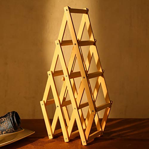 Soporte plegable de madera para 6 botellas de vino miniatura 4