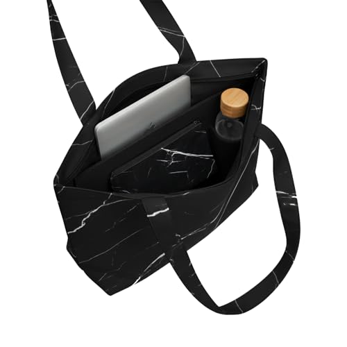 شنطة يد كبيرة توت مطبوعة بتصميم خاص - مقاس 38 × 40 سم - مع شنطة (زهور سماوية)