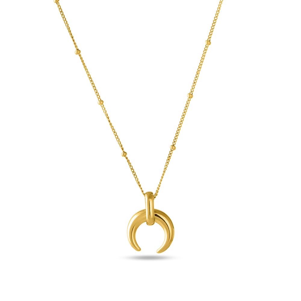 Tiny Horn Necklace for Women - 18K Gold Plated Necklace, Women's Jewellery | Gift for Girls & Women-image-17