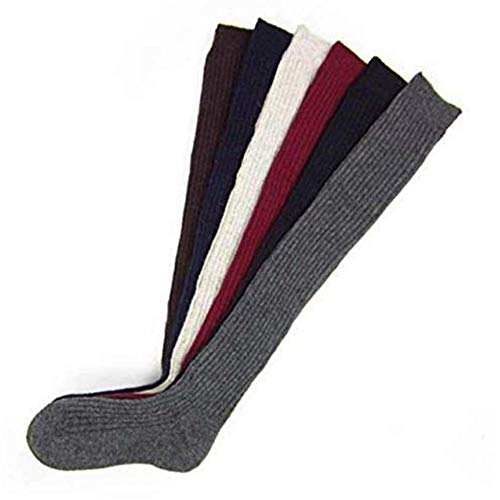 Womens Socks,Clearance Winter Casual Crew Knit Socks Long Thigh High Over The Knee High Boot Stockings Cotton Leg Jinjiums (Wine, Free Size)