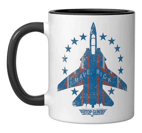 Top Gun Maverick Ceramic Mug, Black/White