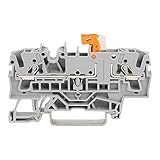 Vanky Industry 2pcs Compatible with WAGO 2002-1671 2-Conductor Disconnect Terminal Block 5.2 mm Wide Gray