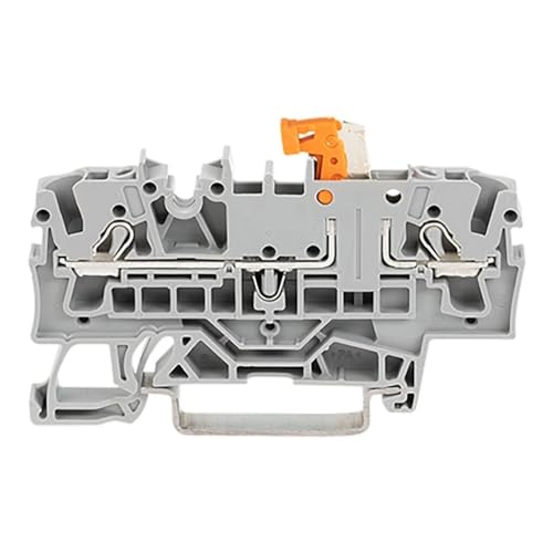 Vanky Industry 2pcs Compatible with WAGO 2002-1671 2-Conductor Disconnect Terminal Block 5.2 mm Wide Gray