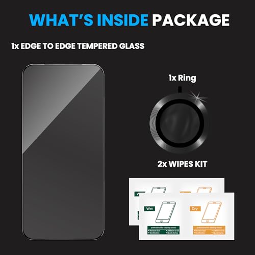 Image of FIRST MART Tempered Glass Camera Lens for Vivo X300 With Installation Kit | Militry-Grade Gorilla Screen Guard & Black Metal Camera Rings Lens Protector | Edge to Edge Coverage | Black
