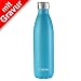 Produktbild FLSK Isolierflasche 750ml Carribean blau mit Gravur ** Trinkflasche hält 18 Stunden heiß und 24 Stunden kalt, 100% Dicht, Kohlensäurefest ** inkl. kostenloser Namensgravur