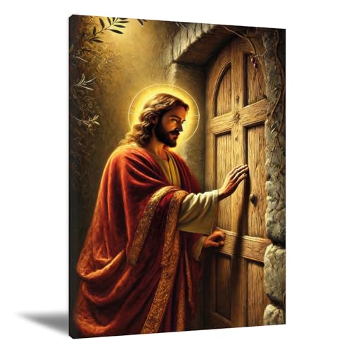 YUOPTKITR Jesus Canvas Wall Art Christian Wall Decor Divine Light
