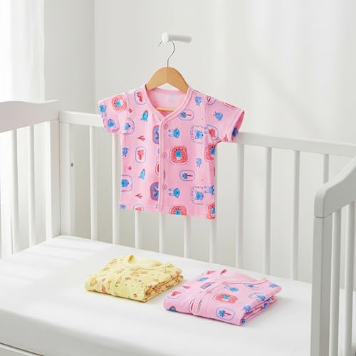 Image of Lil' Shark Baby Cotton T-Shirt & Shorts Set | 100% Pure Cotton Summer Wear for Baby Boys & Girls | Soft, Breathable Infant Casual Outfit | Printed T-Shirt with Shorts Set