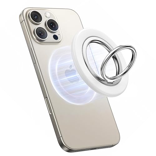 【両面マグネット、クラシックの進化!】Calina 4.2kg超強力磁力スマホリング対応Magsafe、「軽量薄型、持運便利」バンカーリング、360度回転式対応iphone リング、片手で操作可能取り外しが簡単マグネットリング、落下防止のおしゃれ車載携帯リ