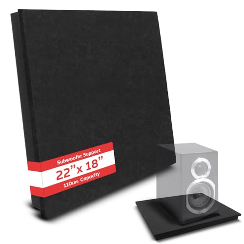 Pyle Pro Audio PA Speaker Platform Pad de 22.5’’ x 17.8’’, base de aislamiento acústico, espuma de alta densidad, reduce vibración y resonancia, ideal para monitores de estudio y subwoofers miniatura 1