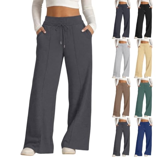 Wide Leg Sweatpants Women Baggy Double Waist Y2K Cute Sweat Pants