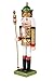 Clever Creations Gold King 12 Inch Traditional Wooden Nutcracker, Festive Christmas Décor for Shelves and Tables