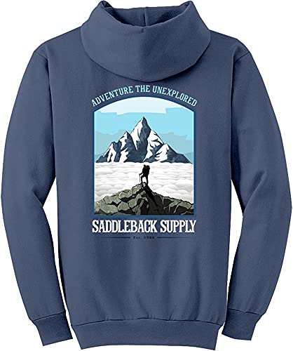 Saddleback Supply Men's Adventure the Unexplored Logo Hoodies in S-5XL
