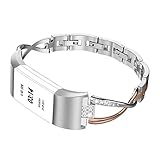 For Fitbit Blaze Band With Metal Frame, Wearlizer Milanese Loop Smart Watch Band Replacement Stainless Steel Bracelet Strap for Fitbit Blaze - Black Large