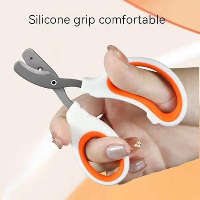 Newly Upgraded Design Cat&Dog Nail Clipper with Two Circular Cutting Holes of Different Size(2mm&4mm)-Avoid Over Cutting Pet Nail Clippers -Professional Paw Trimmer Set for Pet (Orange)-jhhqxtfU
