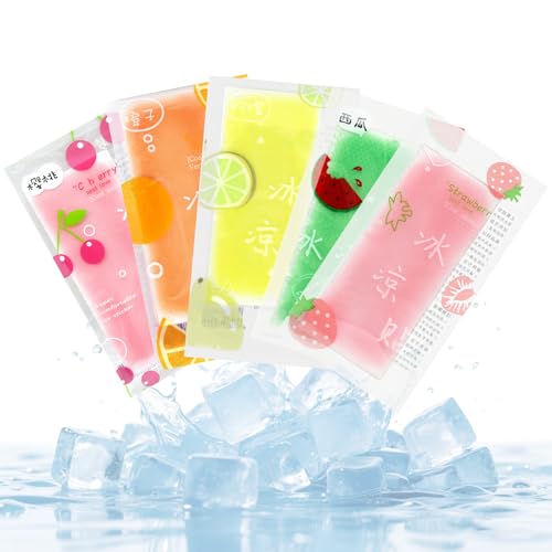 Kühlpflaster 20 piece Gel-Stirnpflaster zur Kühlung bei Kopfschmerzen Sonnenstich & Überhitzung Kältekompresse für Stirn Armen & Nacken Erwachsene & Familie
