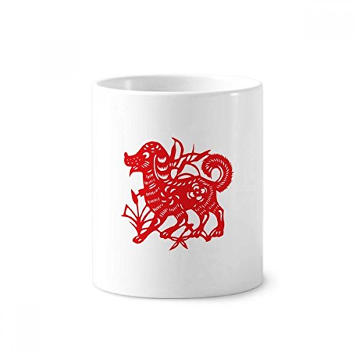 Tasse blanche en céramique pour stylo et brosse à dents, décoration créative pour votre bureau