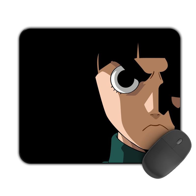 Image of Kirmada Gaming Mouse Pad - Rock Lee (Naruto) Non-Slip Rubber Base - Durable, Smooth Surface, Ergonomic Design, Easy to Clean -Small Size for Mackbook,Laptop,Desktop