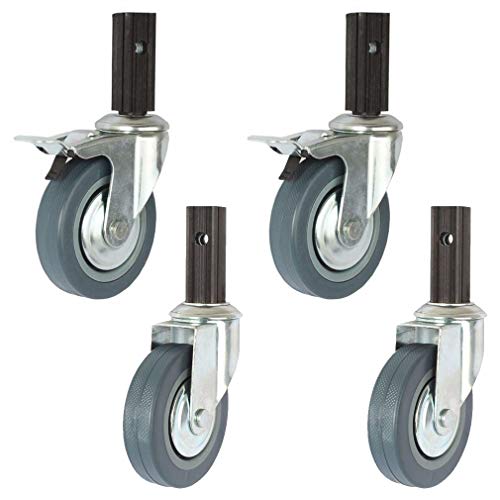 Roulettes pivotantes robustes de 10 cm pour chariots de restauration