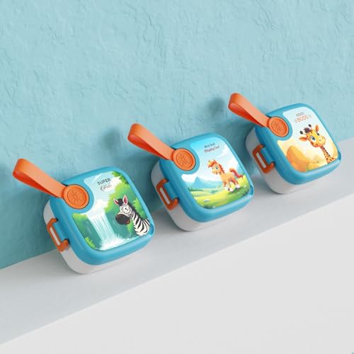 Image of Plastic Bento Lunch Box for Kids | Leak-Proof, BPA-Free, Easy-Clean Tiffin with Spoon | School & Travel Lunch Container | LUNCHMATE Random Design & Color (500 ML)