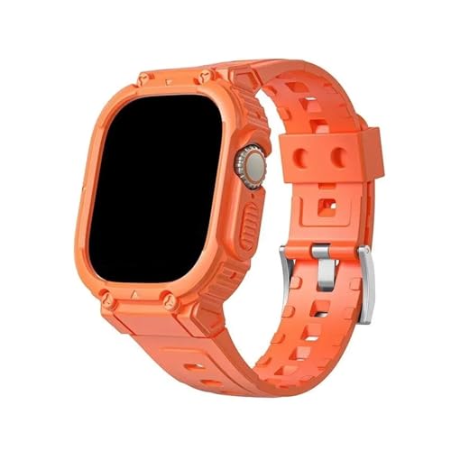 [QATUEBV] vpohP[X 45mm 49mm 44mm 41mm 40mm uXbg TPU Ultra 7 8 6 5 4 Xgoh X|[cXgbv ANZT[(Orange,49mm-For ultra 2 1)