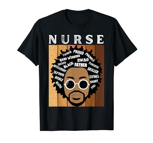 Black Nurse King Black History Month Melanina Padre Maglietta