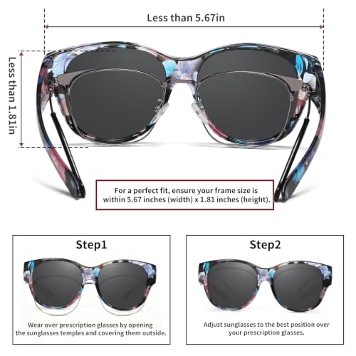 Image of HAOLOTA Fit Over Glasses Sunglasses for Women Polarized