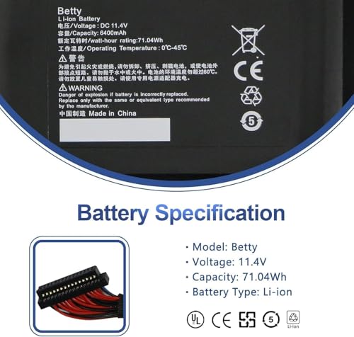 Image of WISTAR RZ09-0102 Replacement Battery Compatible for Razer Blade 14 (2013)(2015) Pro 2014 RZ09-0102 RZ09-0116 RZ09-01161E30 RZ09-01161E31 RZ09-01021101 [11.1V 71.04Wh]